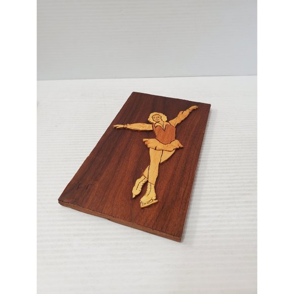 Inlaid Wood Marquetry Ballet dancer, Italian Art, Vintage Wooden Ballet … - Picture 3 of 10